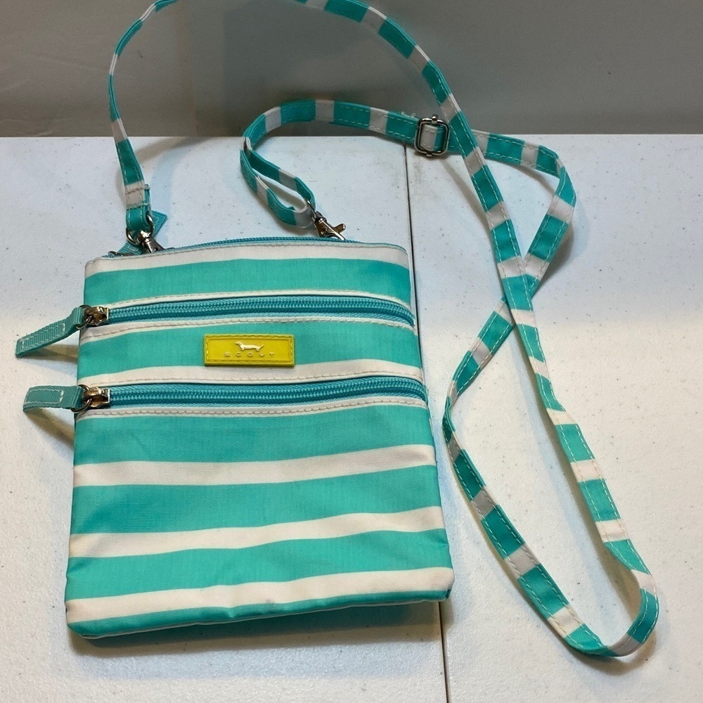 Scout Striped Turquoise Crossbody Bag
